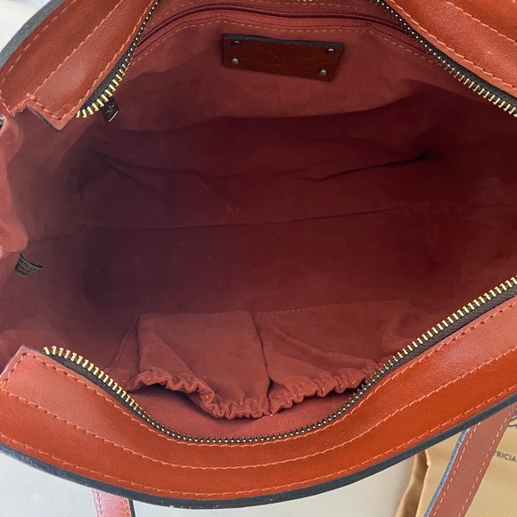 NWT Patricia Nash Rosedale Tote Cinnamon Burnished Tooled Leather Cutouts Large - Picture 10 of 11